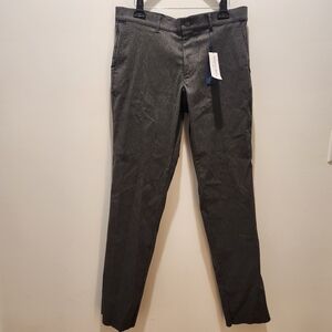 Mizzen+Main Men's Gray Chino Trouser Pants Unhemmed Size 36
